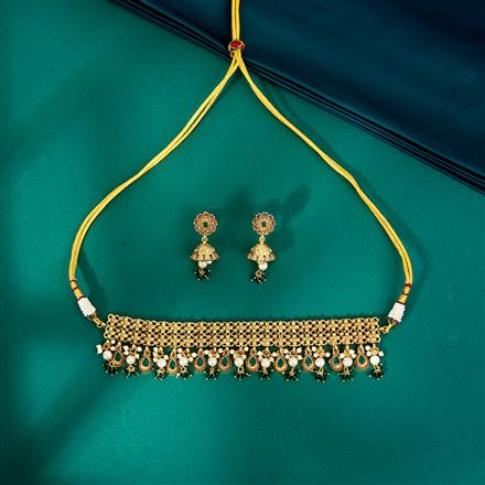 Antique Choker Necklace With Gold Plating