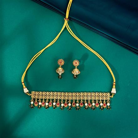 Antique Choker Necklace With Gold Plating
