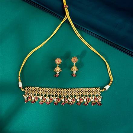 Antique Choker Necklace With Gold Plating
