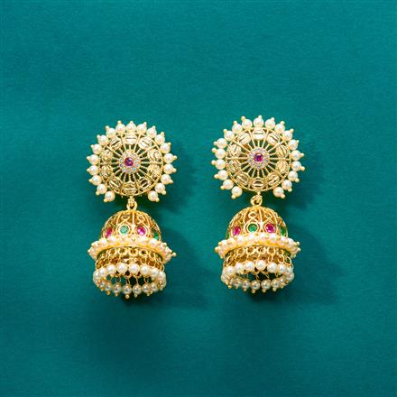 Antique Jhumki With Gold Plating