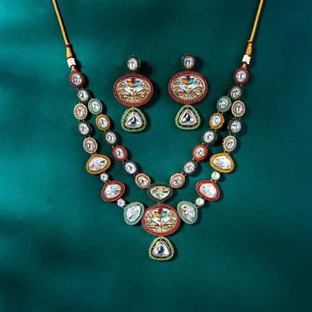 Antique Classic Necklace With Mehndi Plating