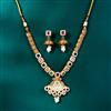 Antique Meenakari Necklace With Matte Gold Plating
