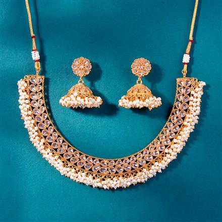 Antique Pearl Necklace With Gold Plating