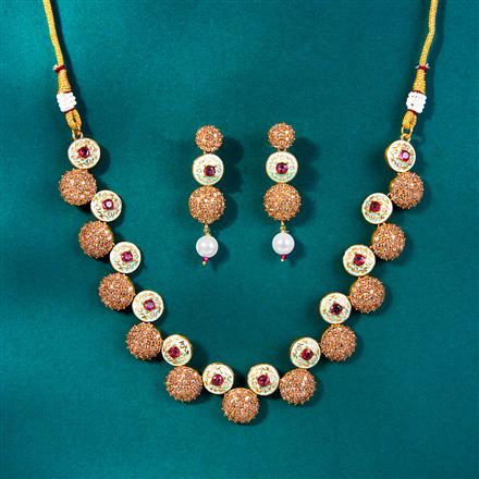 Antique Meenakari Necklace With Gold Plating