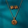 Antique South Indian Pendant Set With Matte Gold Plating