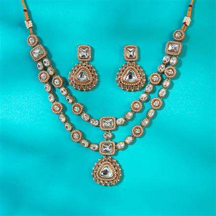 Antique Classic Necklace With Mehndi Plating