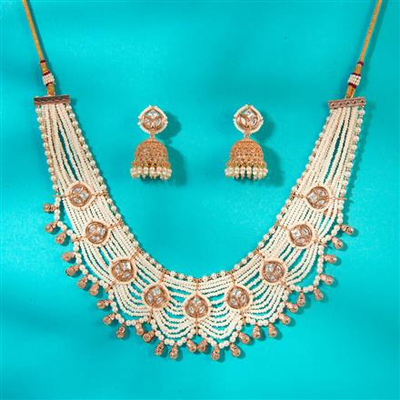 Antique Moti Necklace With Gold Plating