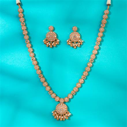 Antique Long Necklace With Gold Plating