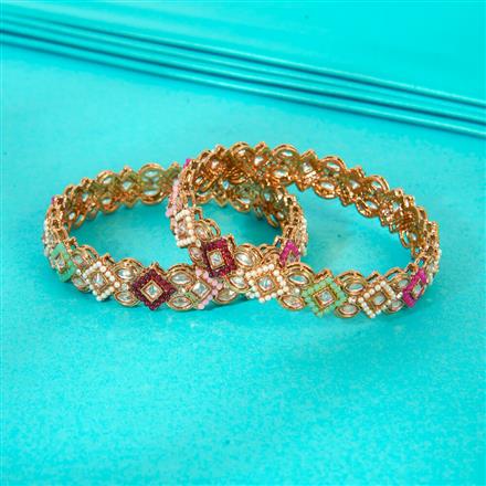 Antique Classic Bangles With Mehndi Plating