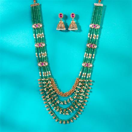 Antiquemoti Mala Necklace With Gold Plating
