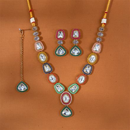 Antique Classic Necklace With Mehndi Plating
