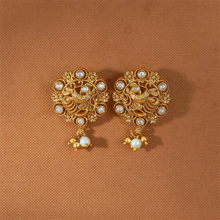 Antique Peacock Tops With Matte Gold Plating