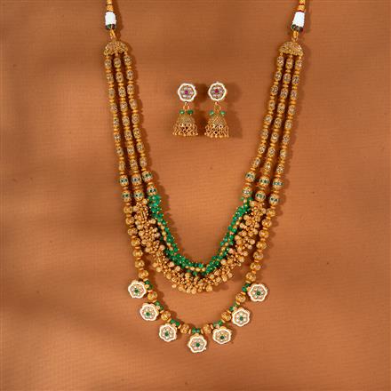 Antique Mala Necklace With Gold Plating
