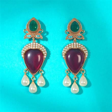 Antique Pearl Earring With Gold Plating