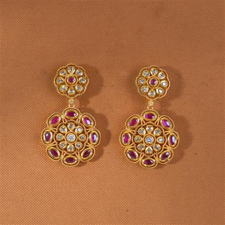Antique Classic Earring With Matte Gold Plating