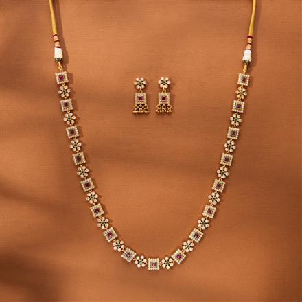 Antique Long Necklace With Gold Plating