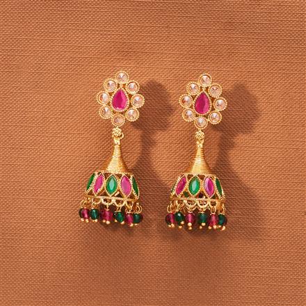 Antique Jhumki With Gold Plating