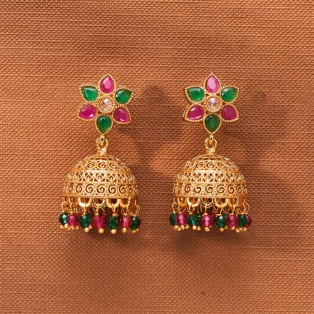Antique Jhumki With Gold Plating
