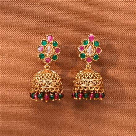 Antique Jhumki With Gold Plating