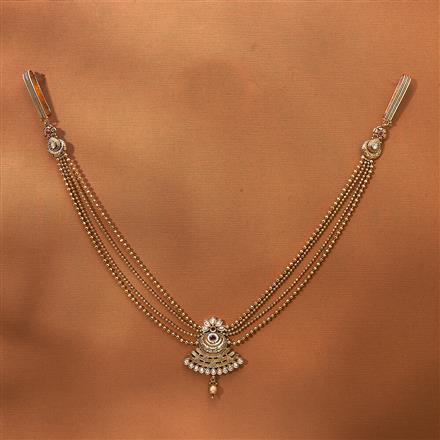 Antique Side Belt With Matte Gold Plating