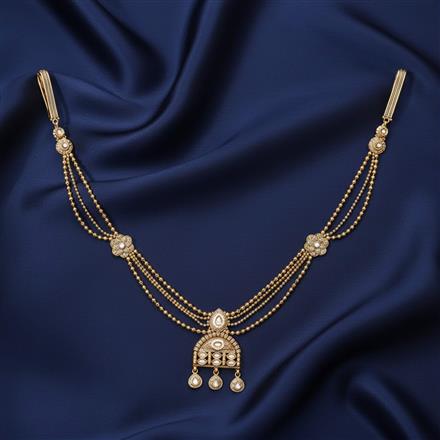 Antique Side Belt With Matte Gold Plating