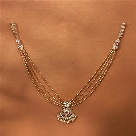 Antique Side Belt With Matte Gold Plating