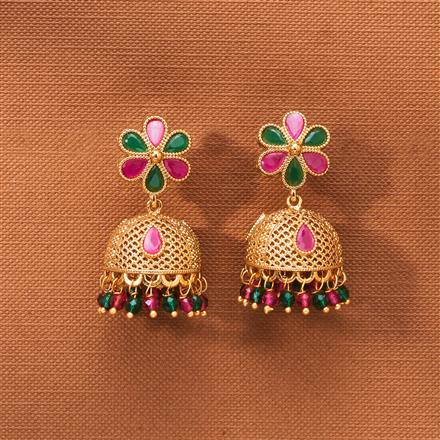 Antique Jhumki With Gold Plating