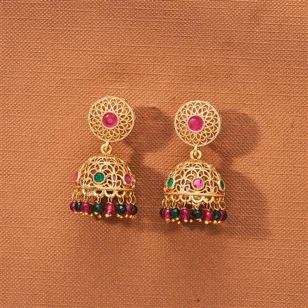 Antique Jhumki With Gold Plating