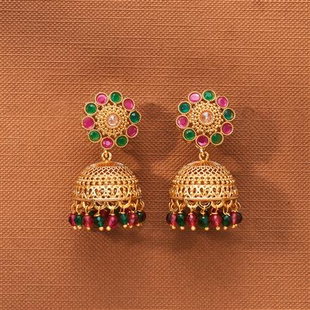 Antique Jhumki With Gold Plating