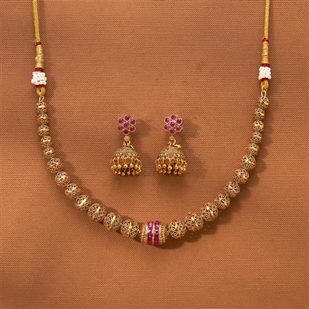 Antique Mala Necklace With Gold Plating