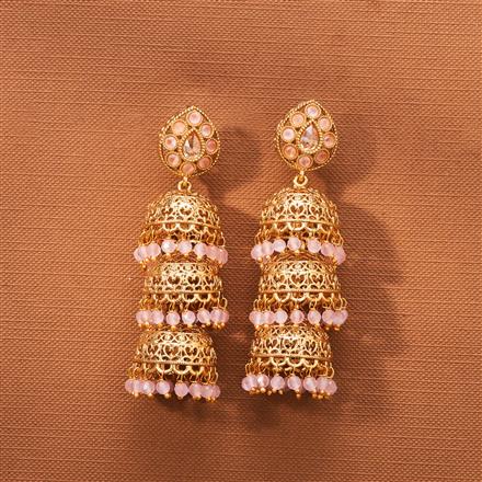 Antique Triple Jhumki With Gold Plating