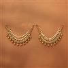 Antique South Indian Ear Chain With Matte Gold Plating