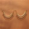 Antique Temple Ear Chain With Matte Gold Plating