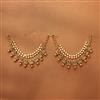 Antique South Indian Ear Chain With Matte Gold Plating