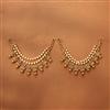 Antique South Indian Ear Chain With Matte Gold Plating