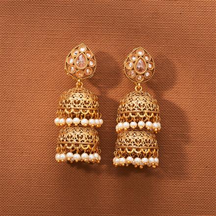 Antique Double Jhumki With Gold Plating