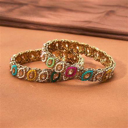 Antique Classic Bangles With Mehndi Plating