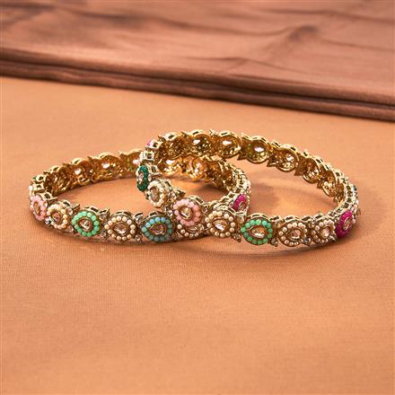 Antique Classic Bangles With Mehndi Plating