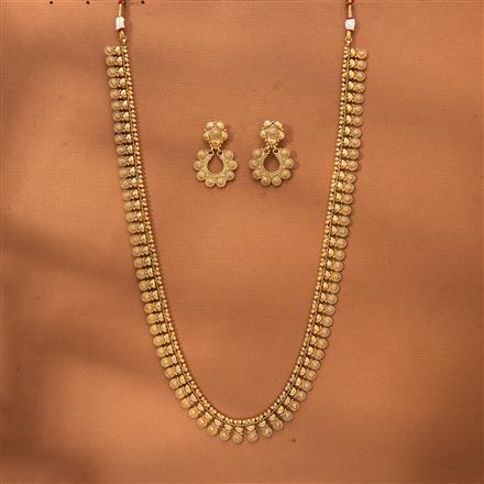Antique Long Necklace With Gold Plating