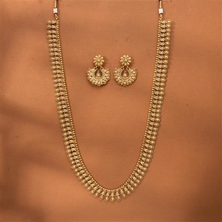 Antique Plain Gold Necklace With Gold Plating