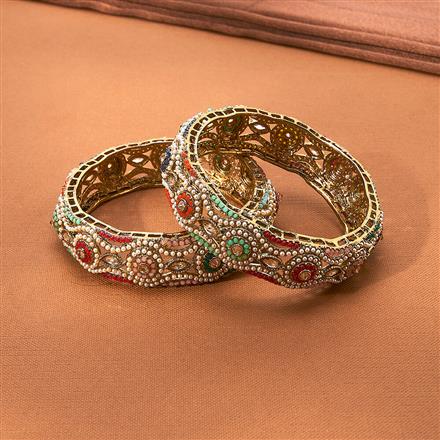 Antique Classic Bangles With Mehndi Plating