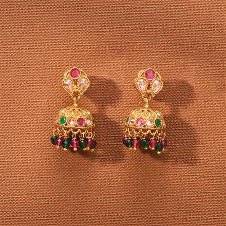 Antique Jhumki With Gold Plating