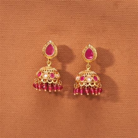 Antique Jhumki With Gold Plating