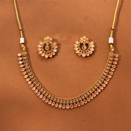 Antique Classic Necklace Set With Gold Plating