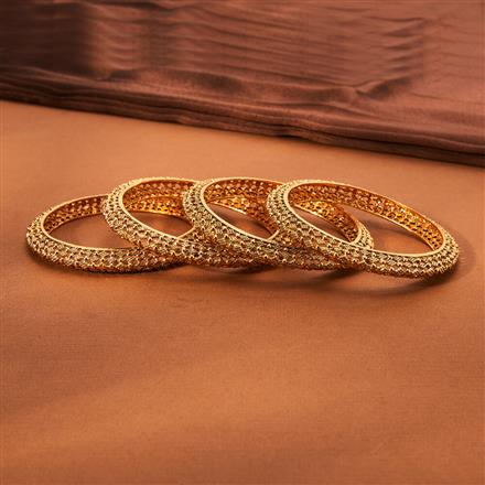 Antique Plain Gold Bangles With Gold Plating