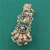 Antique Adjustable Ring with Matte Gold Plating