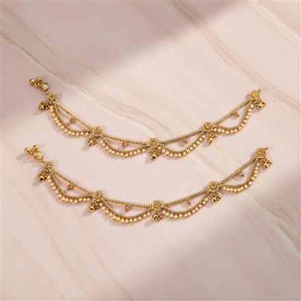 Antique Moti Payal With Gold Plating