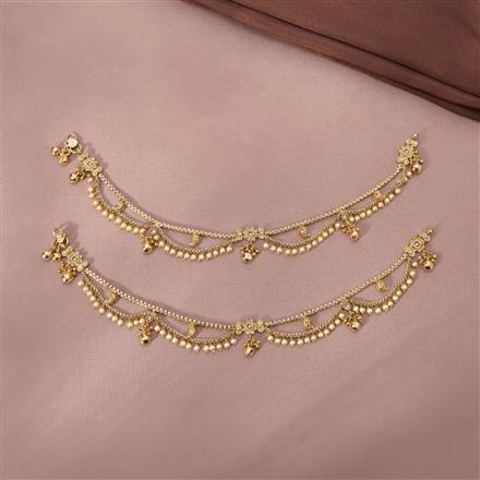 Antique Pearl Payal With Gold Plating