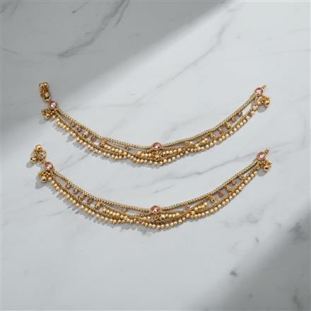 Antique Moti Payal With Gold Plating