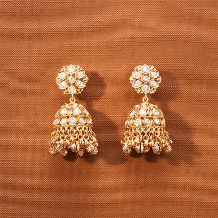 Antique Jhumki With Matte Gold Plating